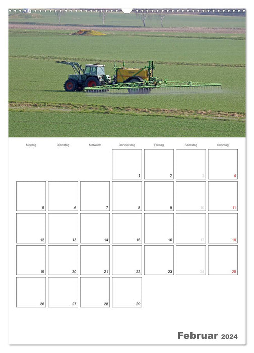 Erntemaschinen bei der Arbeit (CALVENDO Premium Wandkalender 2024)