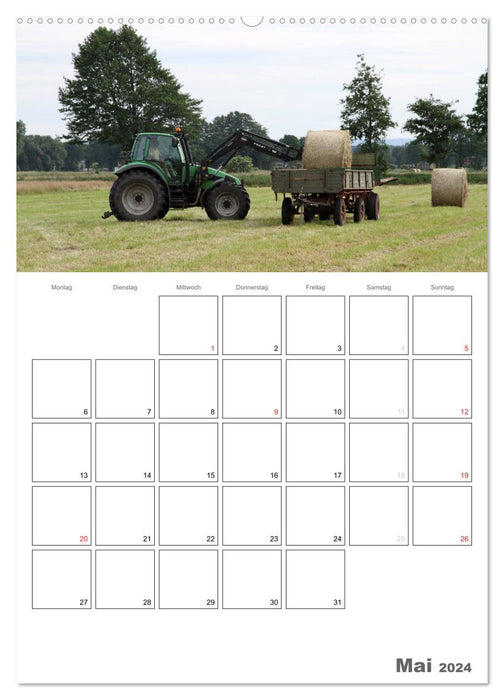 Erntemaschinen bei der Arbeit (CALVENDO Premium Wandkalender 2024)