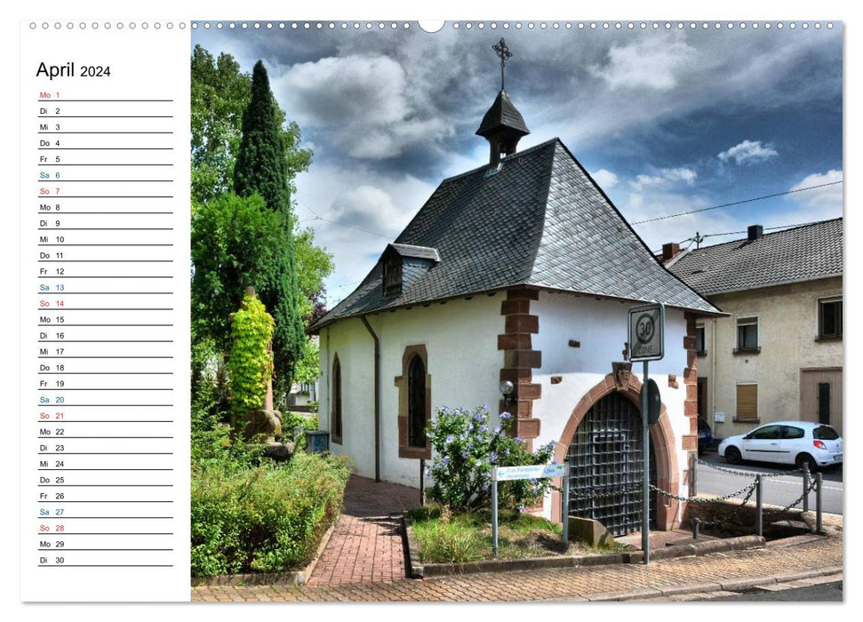 Sa(ar)cral architecture - chapels in Saarland (CALVENDO wall calendar 2024) 