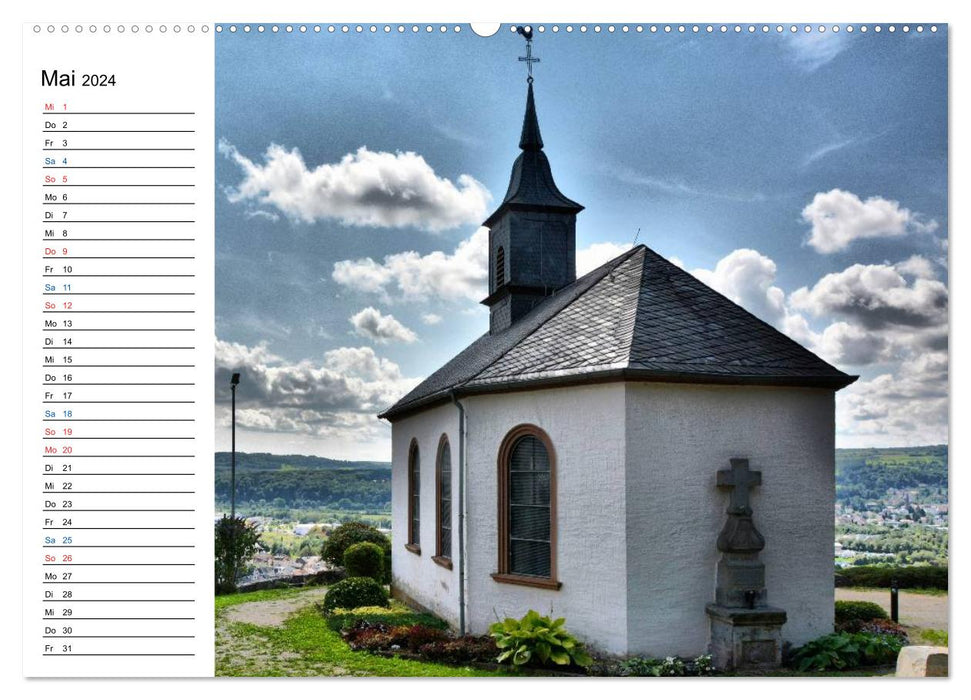 Architecture sa(ar)crale - chapelles en Sarre (calendrier mural CALVENDO 2024) 