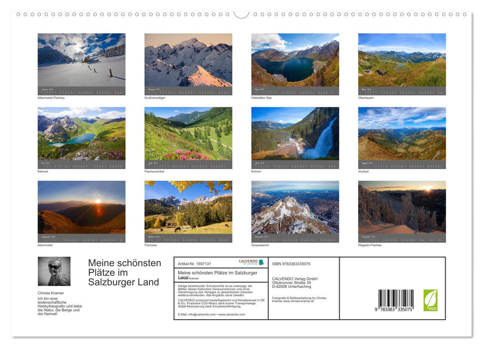 My most beautiful places in Salzburger Land (CALVENDO Premium Wall Calendar 2024) 