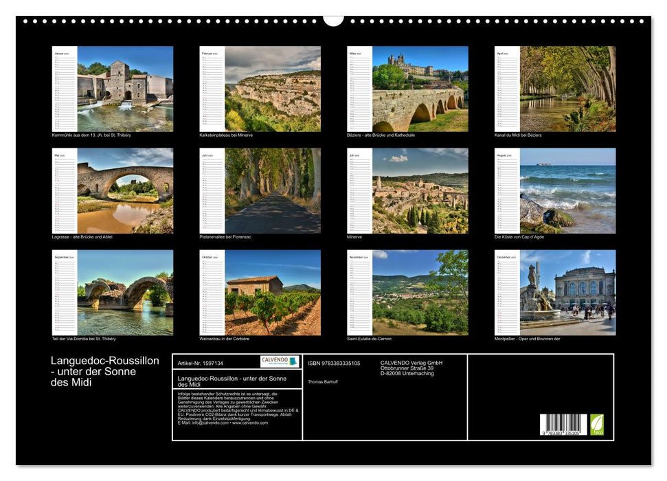 Languedoc-Roussillon - under the sun of the Midi (CALVENDO wall calendar 2024) 