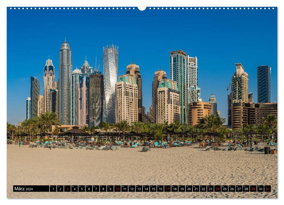 Dubaï - Une ville artificielle (Calendrier mural CALVENDO Premium 2024) 