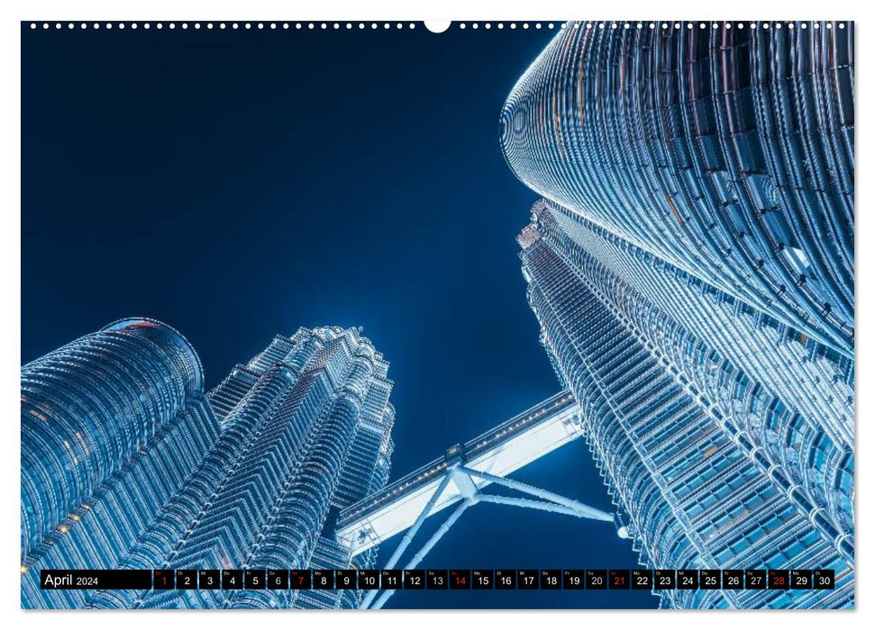 Städte Südostasiens - Singapur & Kuala Lumpur (CALVENDO Premium Wandkalender 2024)