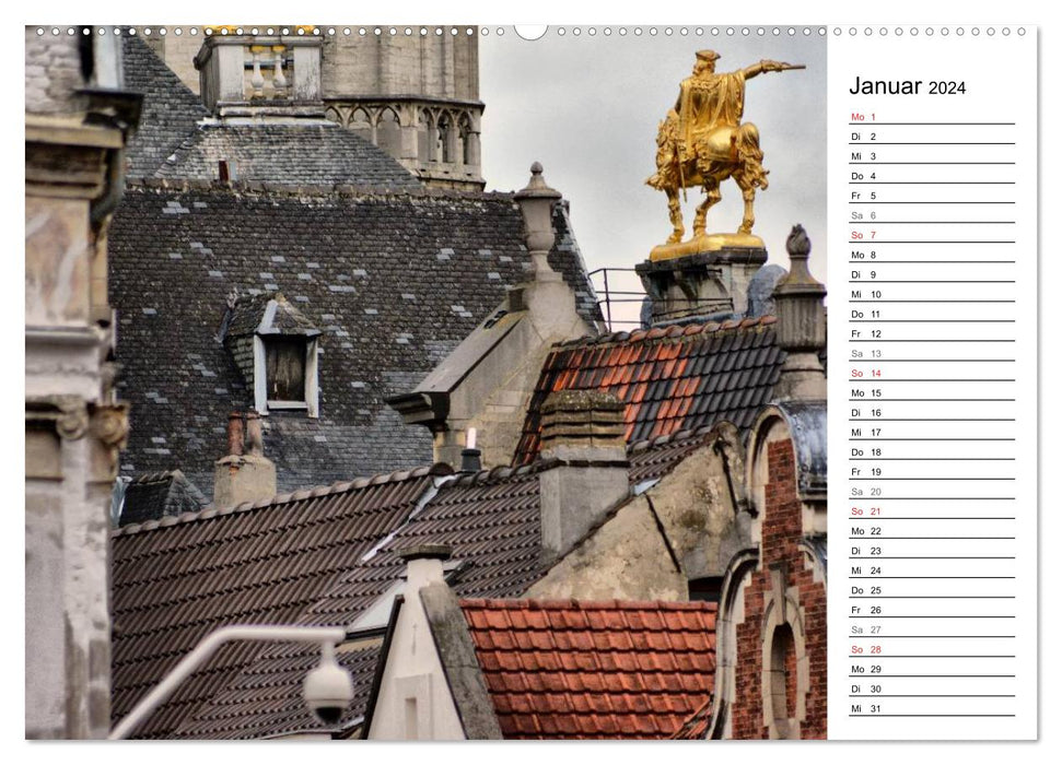 300mm - Brussels (CALVENDO Premium Wall Calendar 2024) 