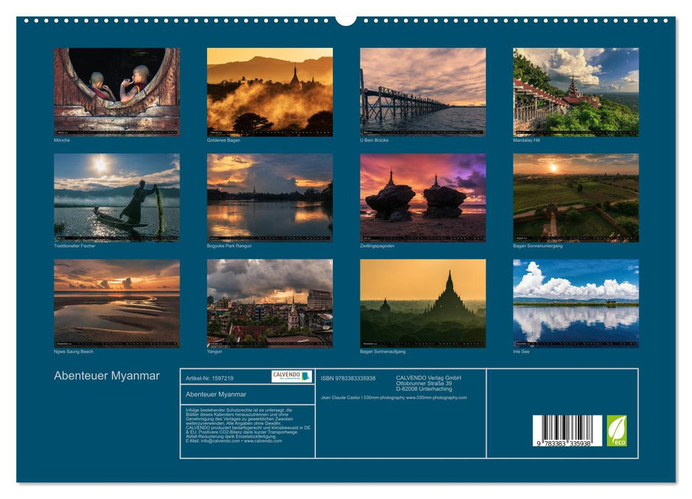 Adventure Myanmar (CALVENDO Premium Wall Calendar 2024) 