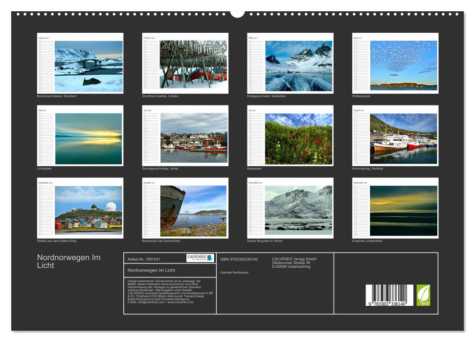 Northern Norway in the light (CALVENDO Premium Wall Calendar 2024) 