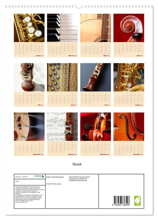 Music (CALVENDO Premium Wall Calendar 2024) 