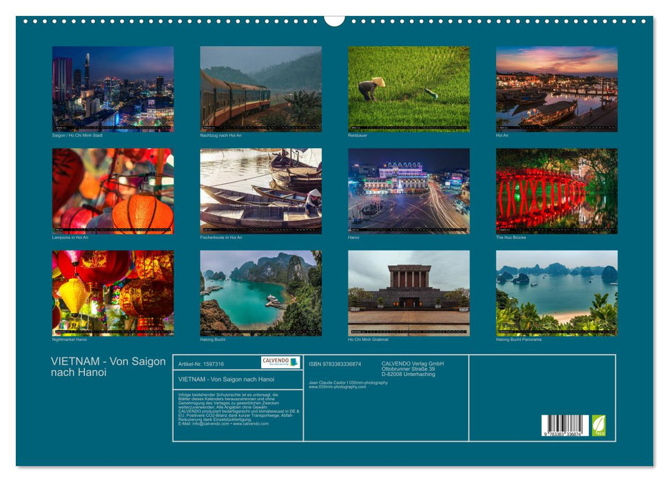 VIETNAM - Von Saigon nach Hanoi (CALVENDO Wandkalender 2024)