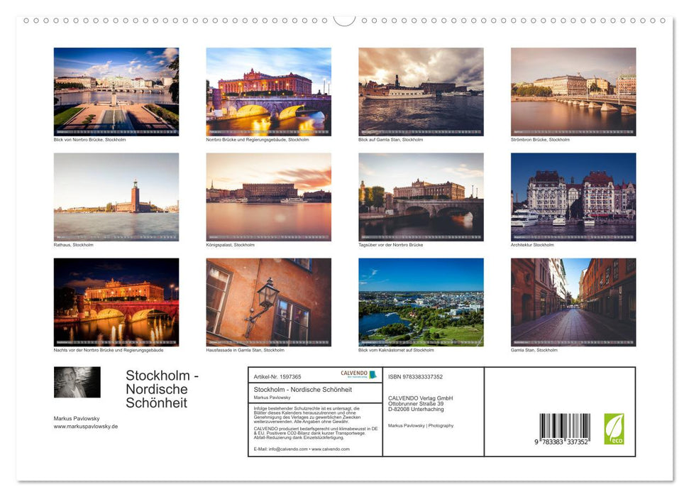 Stockholm - Nordische Schönheit (CALVENDO Premium Wandkalender 2024)