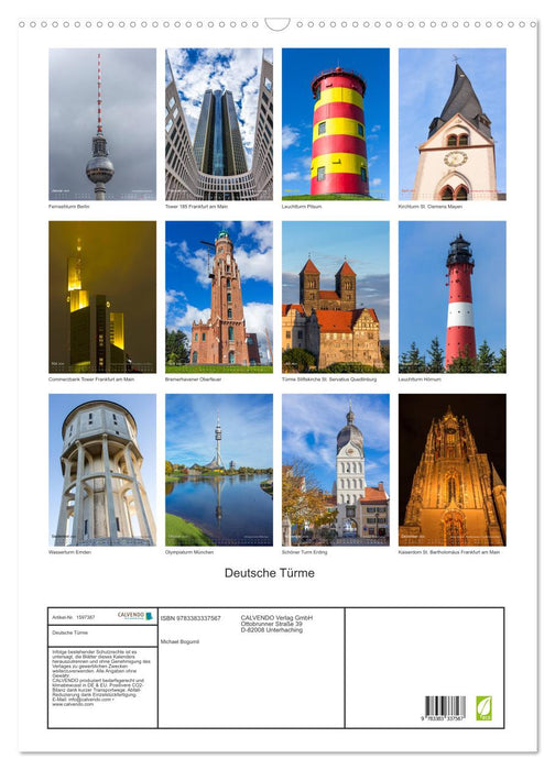 German Towers (CALVENDO Wall Calendar 2024) 