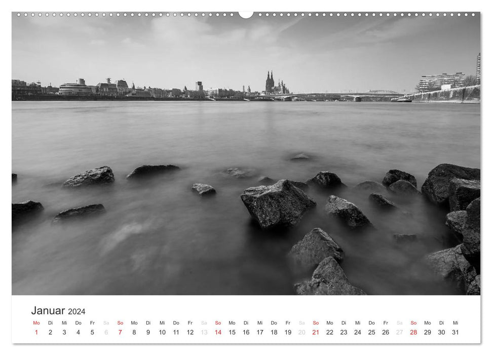 Cologne - monochrome views (CALVENDO wall calendar 2024) 