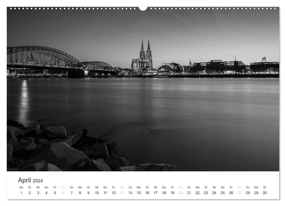 Cologne - monochrome views (CALVENDO wall calendar 2024) 