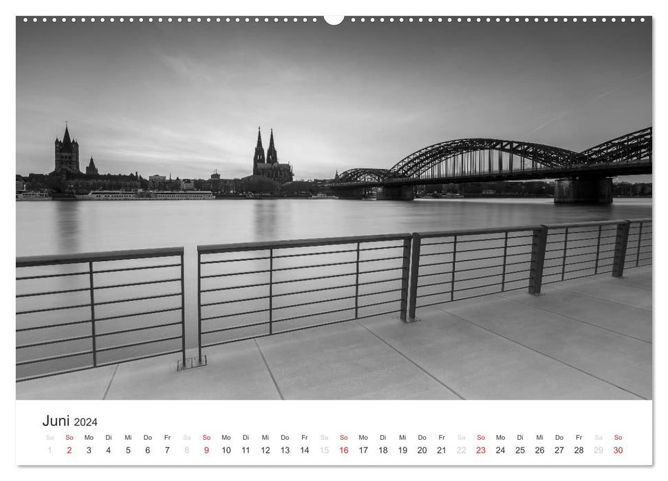 Cologne - monochrome views (CALVENDO wall calendar 2024) 