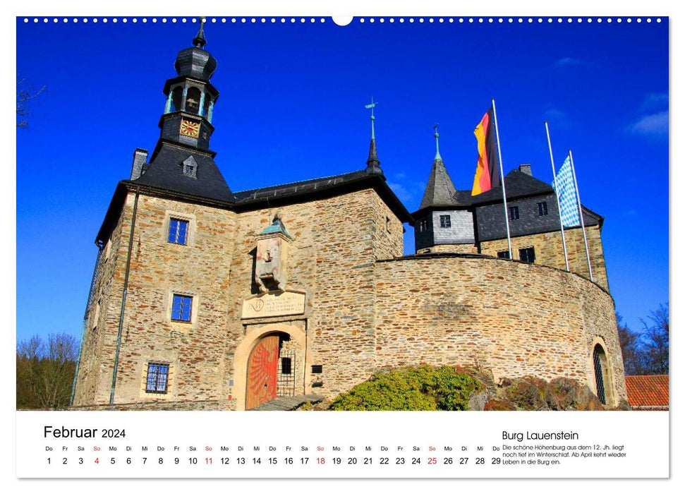 Deutschlands Burgen - Burgen, Schlösser und Ruinen (CALVENDO Premium Wandkalender 2024)