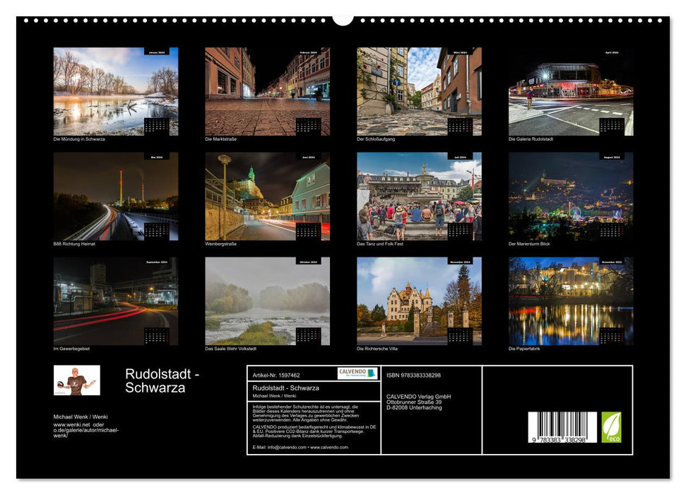 Rudolstadt - Schwarza (CALVENDO Premium Wall Calendar 2024) 