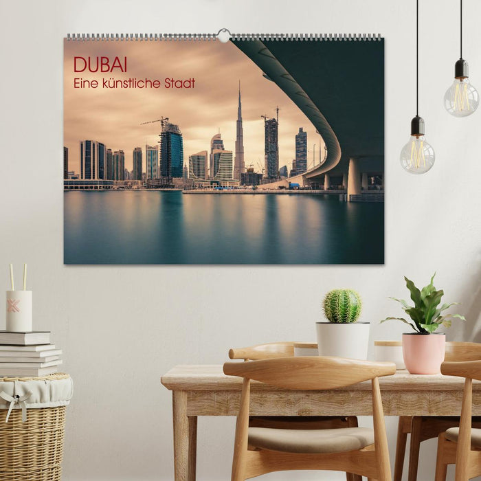 Dubai - Eine künstliche Stadt (CALVENDO Wandkalender 2024)