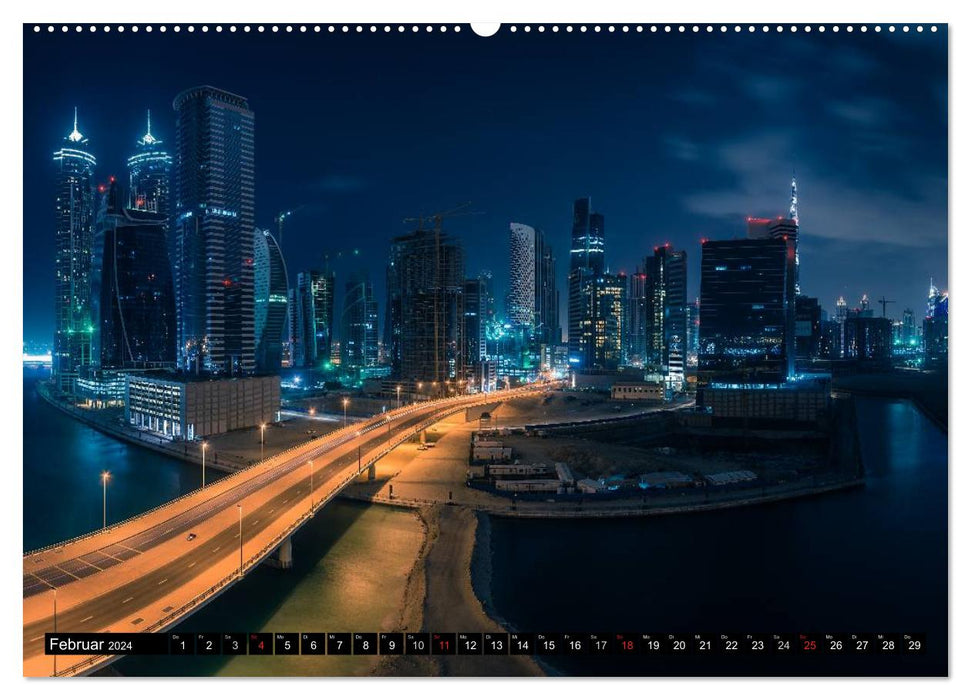 Dubai - Eine künstliche Stadt (CALVENDO Wandkalender 2024)