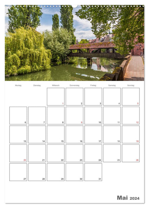 NUREMBERG Enchanting Old Town Heart / Appointment Planner (CALVENDO Premium Wall Calendar 2024) 