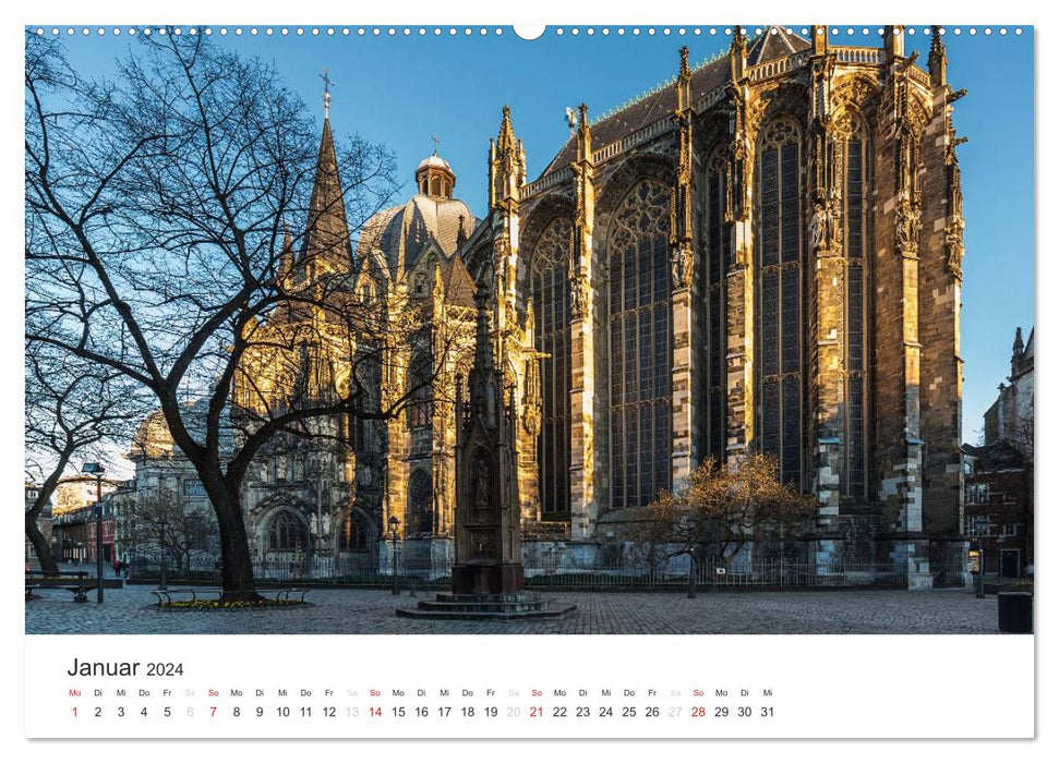 Aachen Cathedral - World Cultural Monument (CALVENDO Premium Wall Calendar 2024) 