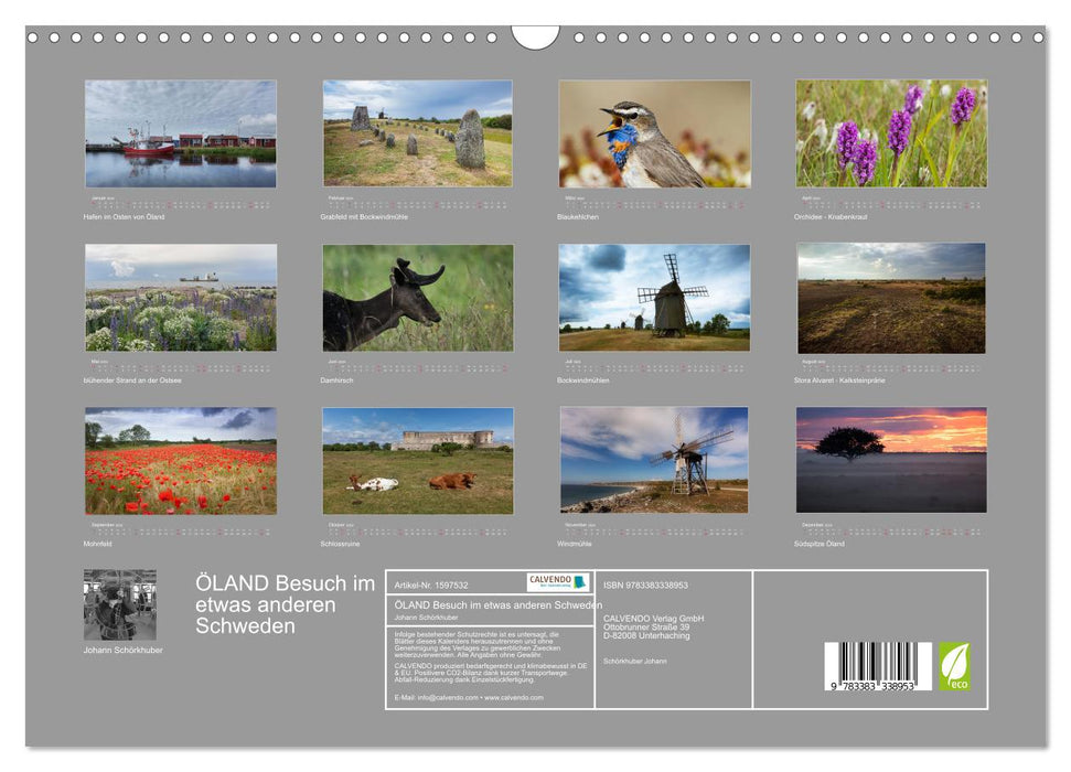 ÖLAND - Visit to a slightly different Sweden 2024 (CALVENDO wall calendar 2024) 