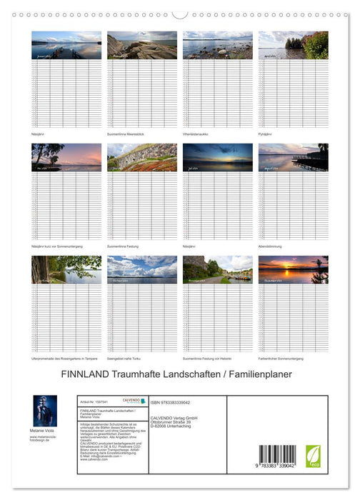 FINNLAND Traumhafte Landschaften / Familienplaner (CALVENDO Premium Wandkalender 2024)