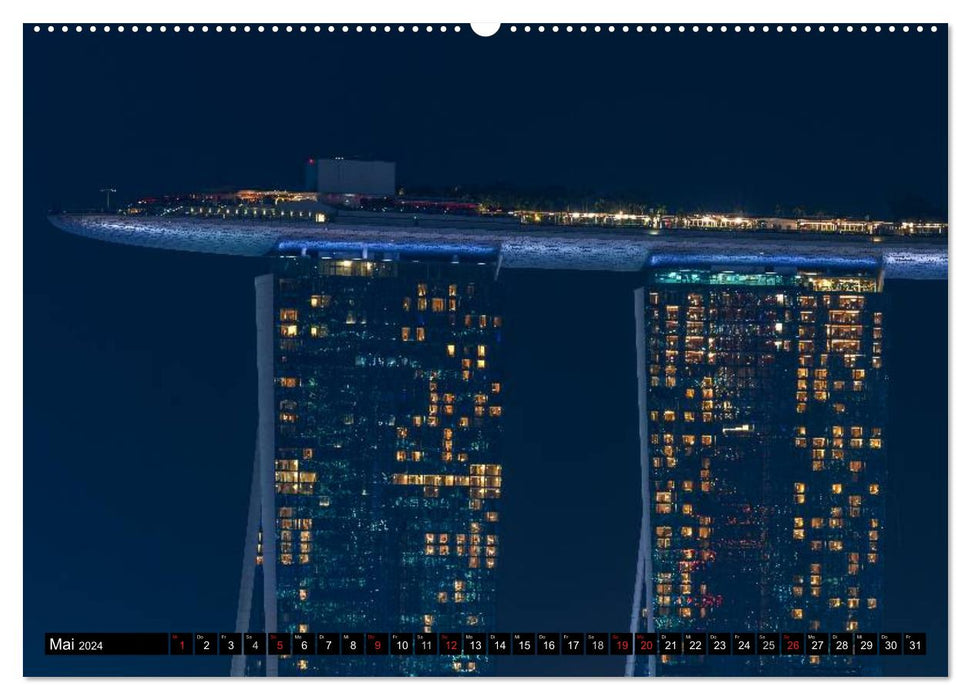 Cities of Southeast Asia - Singapore &amp; Kuala Lumpur (CALVENDO Wall Calendar 2024) 