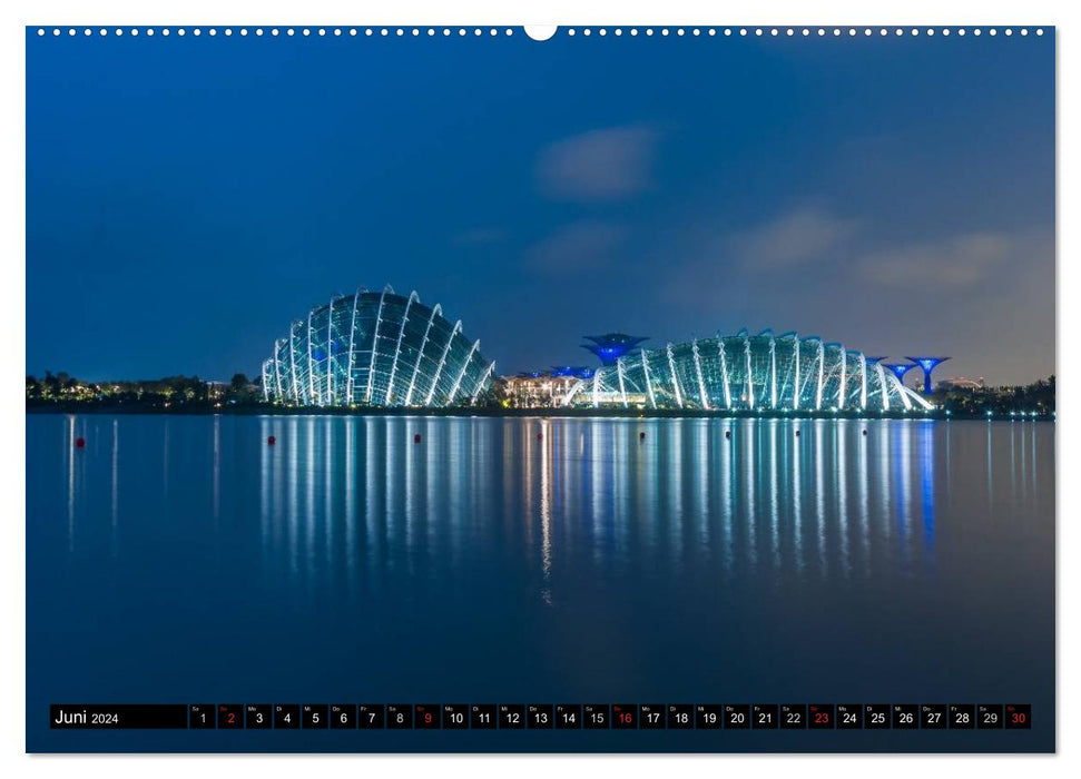 Cities of Southeast Asia - Singapore &amp; Kuala Lumpur (CALVENDO Wall Calendar 2024) 