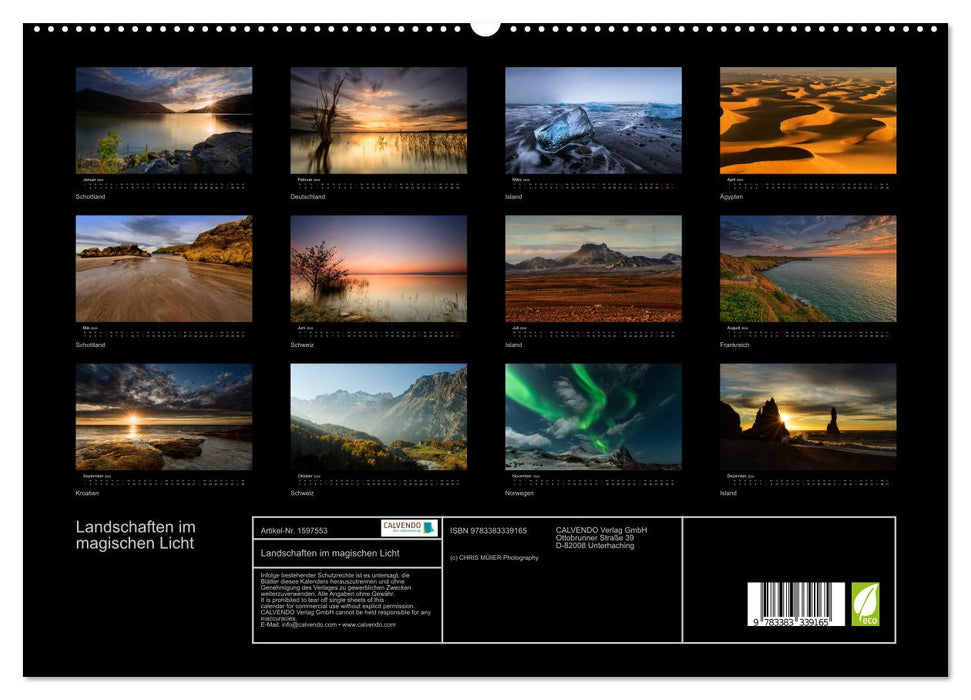 Landschaften im magischen Licht (CALVENDO Premium Wandkalender 2024)