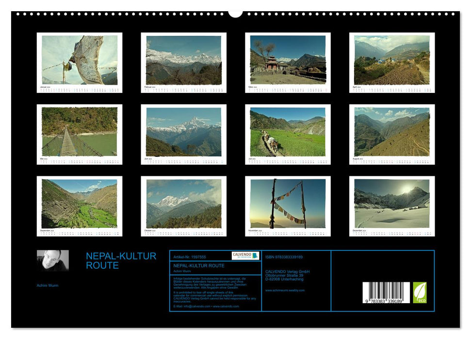 NEPAL GREAT HIMALAYA TRAIL - CULTURE ROUTE (CALVENDO Premium Wall Calendar 2024) 