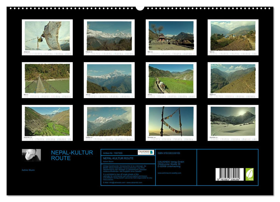 NEPAL GREAT HIMALAYA TRAIL - KULTUR ROUTE (CALVENDO Premium Wandkalender 2024)