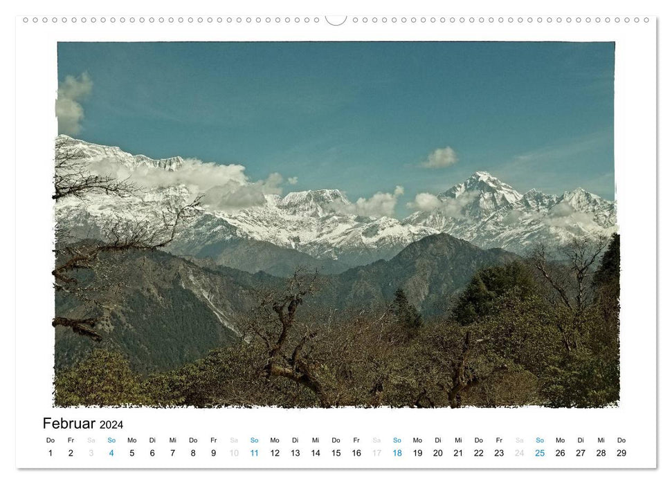 NEPAL GREAT HIMALAYA TRAIL - KULTUR ROUTE (CALVENDO Premium Wandkalender 2024)