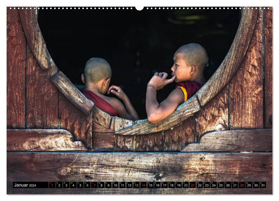 Abenteuer Myanmar (CALVENDO Wandkalender 2024)