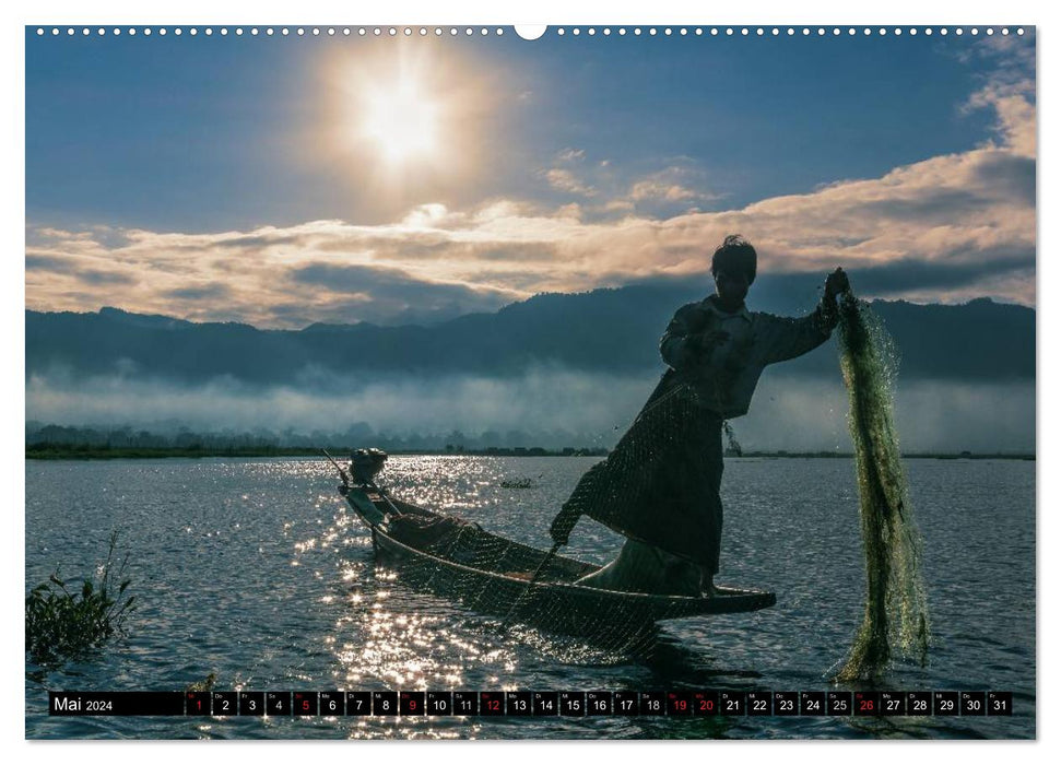 Abenteuer Myanmar (CALVENDO Wandkalender 2024)