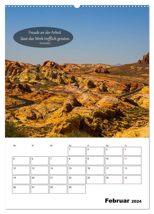 USA - Red Land and Tree Whispers (CALVENDO Premium Wall Calendar 2024) 