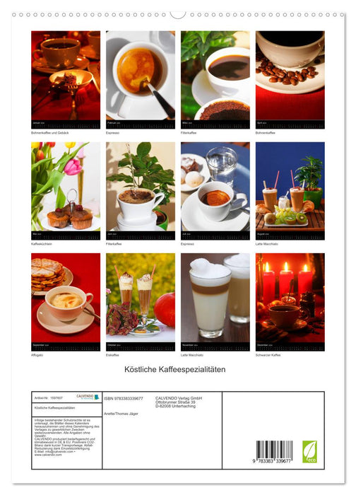 Köstliche Kaffeespezialitäten (CALVENDO Premium Wandkalender 2024)