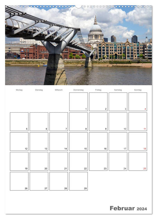 Ein Besuch in London / Terminplaner (CALVENDO Premium Wandkalender 2024)
