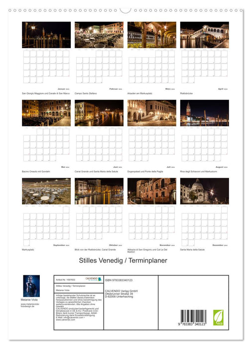 Silent Venice / Appointment Planner (CALVENDO Premium Wall Calendar 2024) 