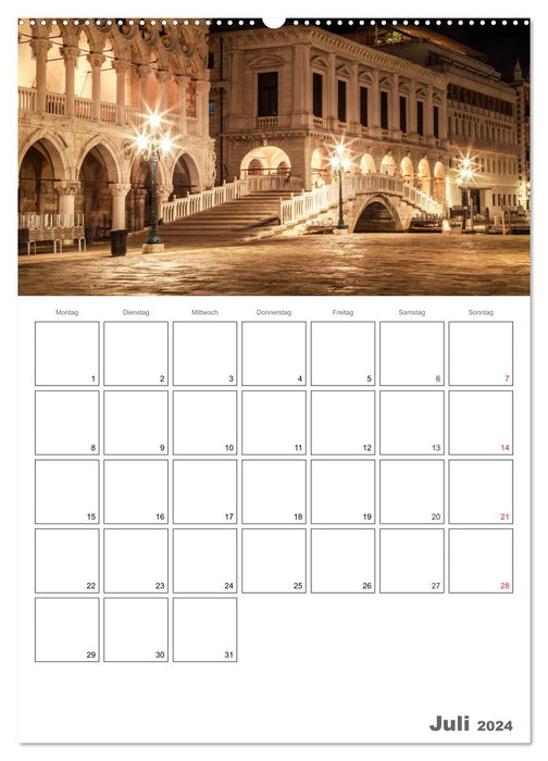 Stilles Venedig / Terminplaner (CALVENDO Premium Wandkalender 2024)