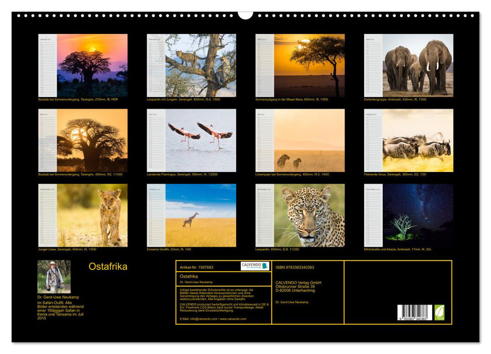 East Africa (CALVENDO wall calendar 2024) 