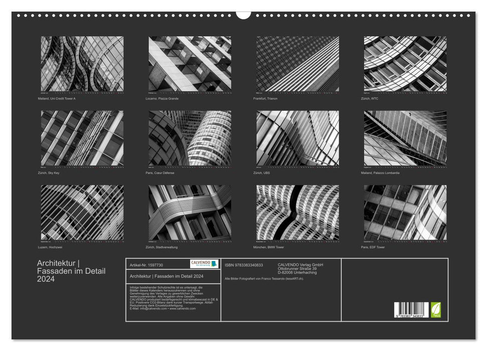 Architektur - Fassaden im Detail 2024 (CALVENDO Wandkalender 2024)