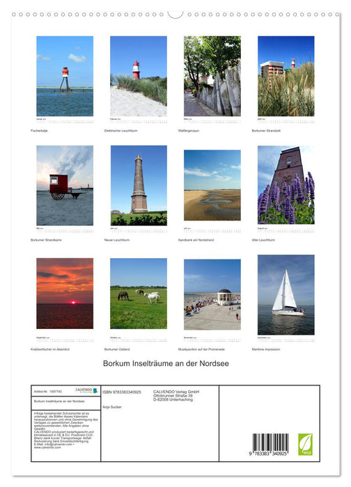 Borkum - Inselträume an der Nordsee (CALVENDO Premium Wandkalender 2024)