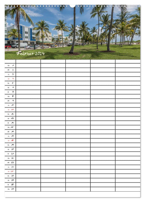 Idyllisches Florida / Familienplaner (CALVENDO Wandkalender 2024)