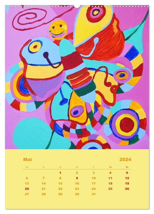 Licht ist bunt - Malerei in Acryl und Aqua Öl (CALVENDO Premium Wandkalender 2024)