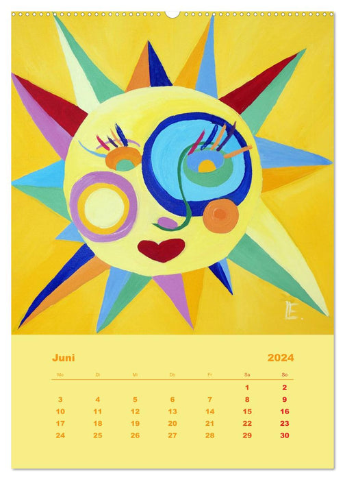 Licht ist bunt - Malerei in Acryl und Aqua Öl (CALVENDO Premium Wandkalender 2024)