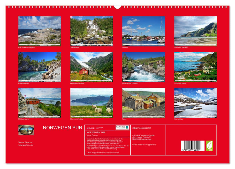 Norwegen PUR (CALVENDO Premium Wandkalender 2024)