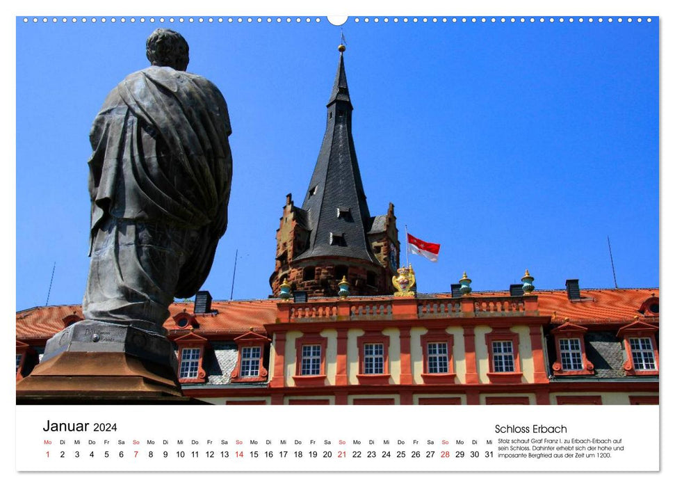 Châteaux d'Allemagne - châteaux, palais et ruines (calendrier mural CALVENDO 2024) 