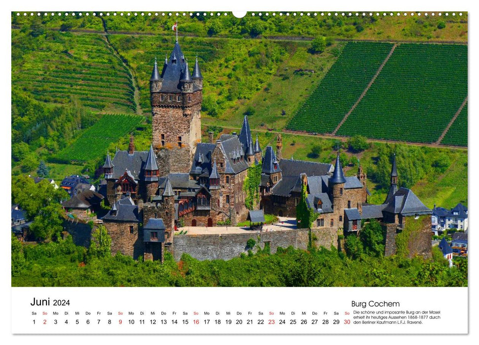 Châteaux d'Allemagne - châteaux, palais et ruines (calendrier mural CALVENDO 2024) 