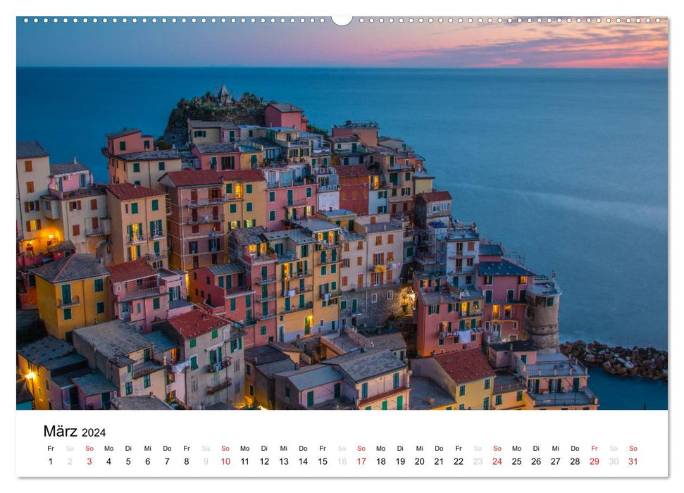 Blick auf die Ligurische Küste (CALVENDO Premium Wandkalender 2024)