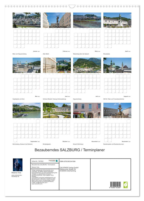 Bezauberndes SALZBURG / Terminplaner (CALVENDO Wandkalender 2024)